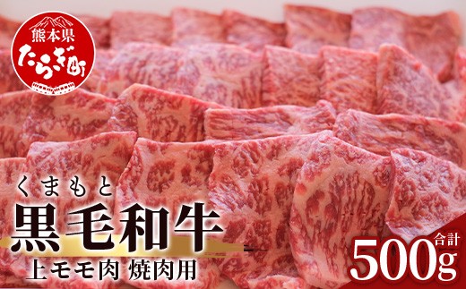 くまもと黒毛和牛 上モモ肉 焼肉用 500g