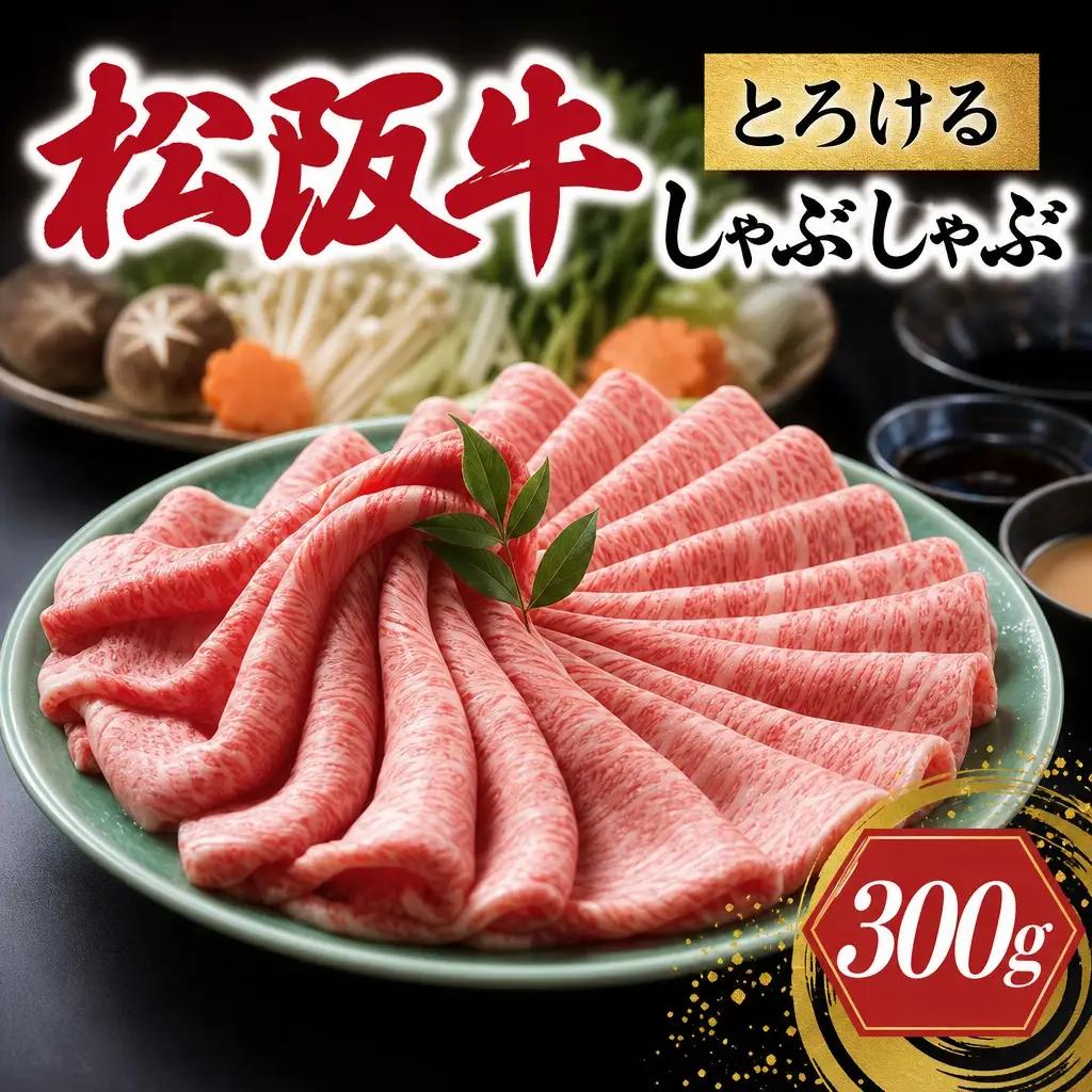 松阪牛 とろける しゃぶしゃぶ肉 300g 牛追道中 US23