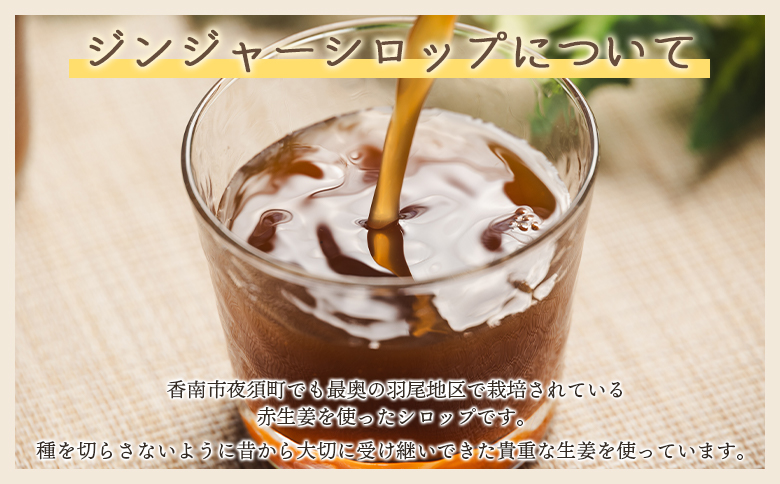【３回定期便】ジンジャーシロップ150ml×3本 - 赤生姜 ショウガ あか しょうが 贈り物 おすそ分け 特産品 ジンジャーエール 料理 調味料 手作りドリンク お菓子 御歳暮 やすらぎ市 高知県 