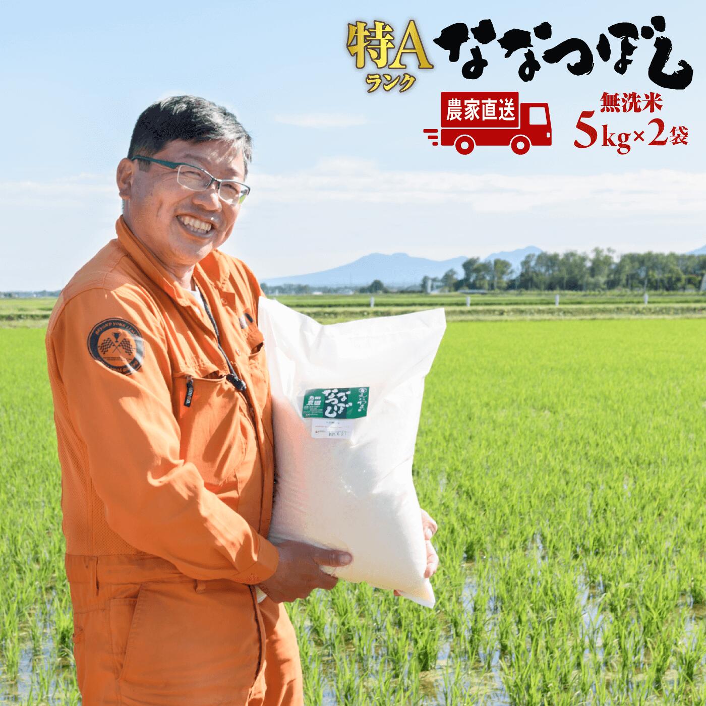 【ふるさと納税】令和6年度産【無洗米】北海道恵庭産　たつや自慢の米　ななつぼし5kgx2袋【35000302】