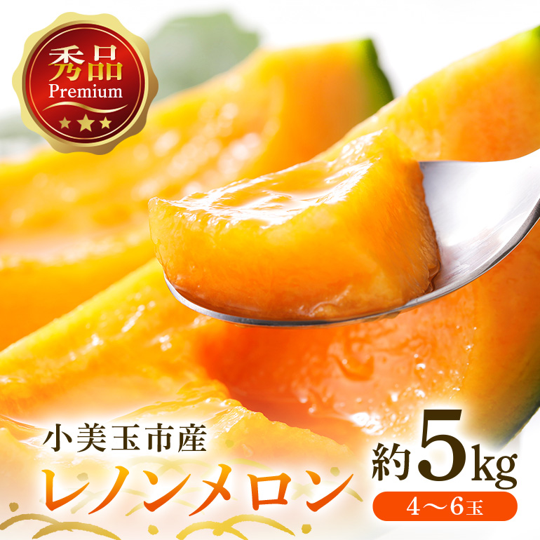【数量限定・先行予約】 レノンメロン 赤肉 約5kg 4玉～6玉 秀品 【4月20日まで受付・4月～5月上旬順次発送予定】 52-B