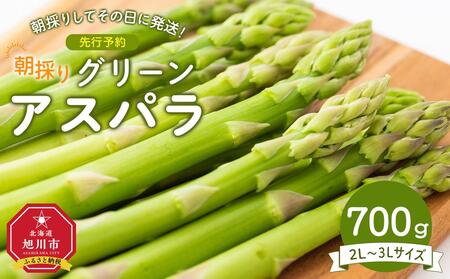【先行予約】朝採り グリーンアスパラ 2L～3L 700g (2025年5月下旬発送予定) | アスパラ　アスパラ　アスパラ　アスパラ　アスパラ _03900