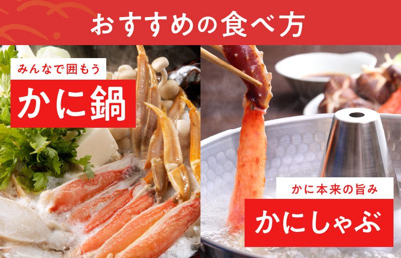 殻剥き不要 ズワイガニ 棒肉 ポーション 合計 1kg（20本以上）特大サイズ 加熱用