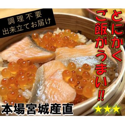ふるさと納税 仙台市 宮城 三陸 本場の味 極上鮭とイクラの味が凝縮 ご飯が旨い◎鐘崎の「はらこ飯」 レンジで簡単  6P