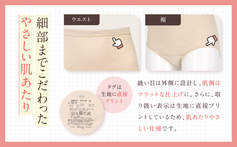《9月末までの限定寄付額》【ワコール】ウイング ショーツ 身生地部綿100％(はきこみ丈ふかめ)＜綿の贅沢コットン100＞《Mサイズ》カラー:BE｜Wacoal インナーウェア 人気ブランド 下着 肌