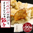 【ふるさと納税】 だぶだぶの肉汁をすすりたくなる餃子 90個（30個入×3パック））餃子 肉料理 ぎょうざ ギョウザ 惣菜 北海道ふるさと納税 白老 ふるさと納税 北海道