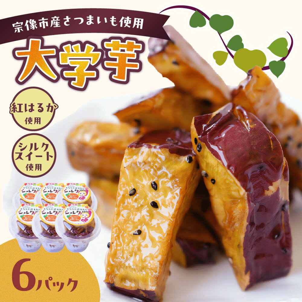 【ふるさと納税】【道の駅むなかた】宗像市産さつまいも使用 大学芋＜はるかちゃん・シルク姐さん＞計6パック_HA0866 紅はるか シルクスイート サツマイモ おやつ 黒糖 甘い