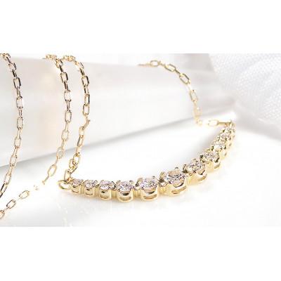 ふるさと納税 昭和町 【0.3ct】K18YG　ダイヤモンド　ラインネックレス |  | 02