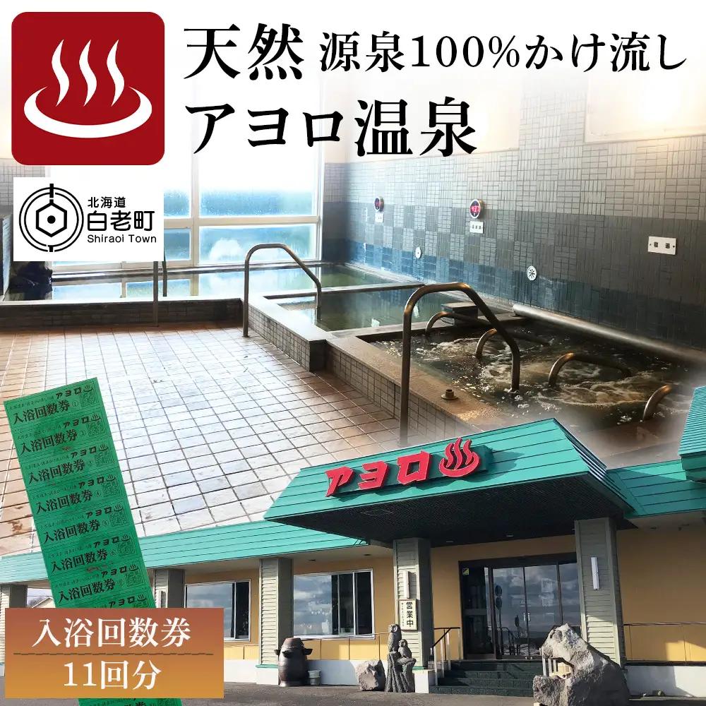 白老町 アヨロ温泉 入浴回数券 11回分 入浴チケット CF001