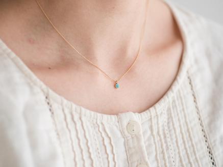 ネックレス K10 七宝 ターコイズ ゴールド Kenichi Kondo