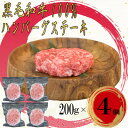 【ふるさと納税】黒毛和牛100%無添加ハンバーグステーキ　計800g(200g×4個)【配送不可地域：離島】【1547946】