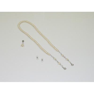 ふるさと納税 和泉市 《いずみパール》コットンパールマスクホルダーネックレス&スワロ付きマスクチャーム留め&ポーチ付き |  | 02