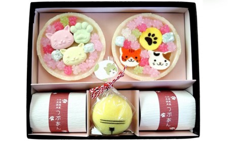 かわいい和スイーツ「ねこもにゃか」3箱セット（和菓子 生菓子 もなか ゼリー こんぺいとう