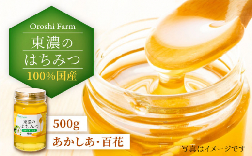 【国産はちみつ】東濃のはちみつ 500g あかしあ・百花 瓶詰 | 無添加 非加熱 国産 天然 純粋 非加熱 無調整 あかしあ  百花 甘い 常温 保存 濃厚 蜂蜜 純粋はちみつ 純粋はちみつ 天然はちみつ 天然蜂蜜 はちみつ ハチミツ hatimitu hachimitsu ハニー おいしい ギフト プレゼント 贈り物 土岐市 人気 おすすめ | 下石ファーム[MAB004]
