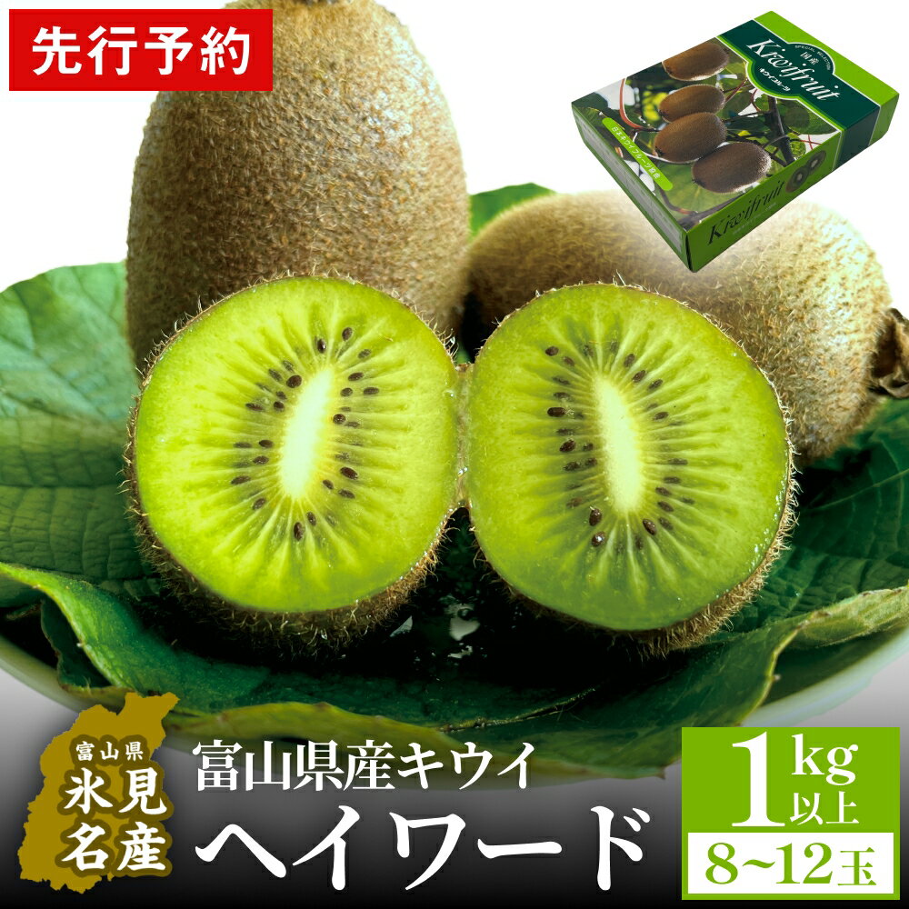 【ふるさと納税】 ＜先行予約＞ 富山県産キウイ（ヘイワード）1kg以上（8～12玉） ＜2025年12月中旬以降順次発送＞ | 国産 数量限定 グリーンキウイ 富山 氷見 果物 フルーツ キウイ