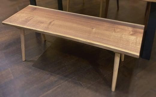 【高島屋選定品】耳付ベンチ | ベンチ ダイニングベンチ 幅120cm リビング ダイニングチェア 椅子 無垢材 天然木 ブラックウォルナット レッドオーク チェア  長椅子 腰掛け 雉子舎 ATKJ