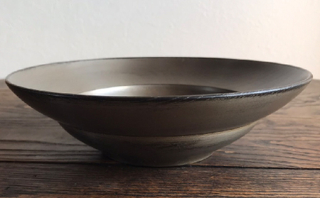 リム鉢　6寸　錫根来