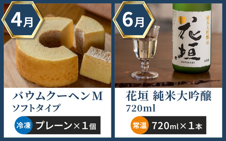 【越前おおの季節の恵み定期便　6回コース】　Bコース（偶数月・全6回お届け）