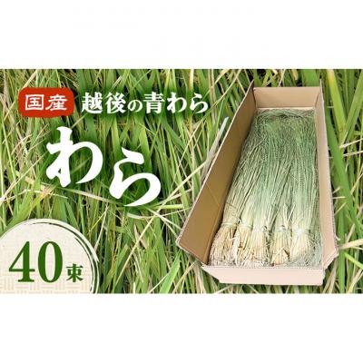 ふるさと納税 新潟市 国産越後の青刈り わら40束[54071581]