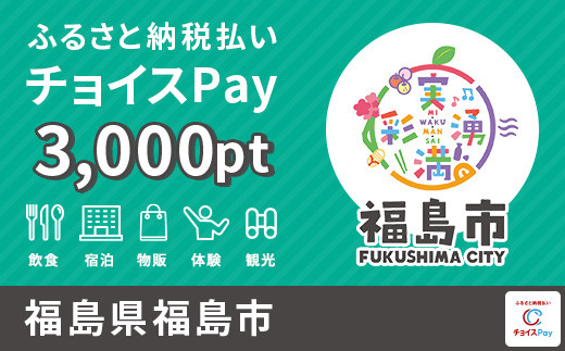 
福島市チョイスPay 3,000pt（1pt＝1円）【会員限定のお礼の品】
