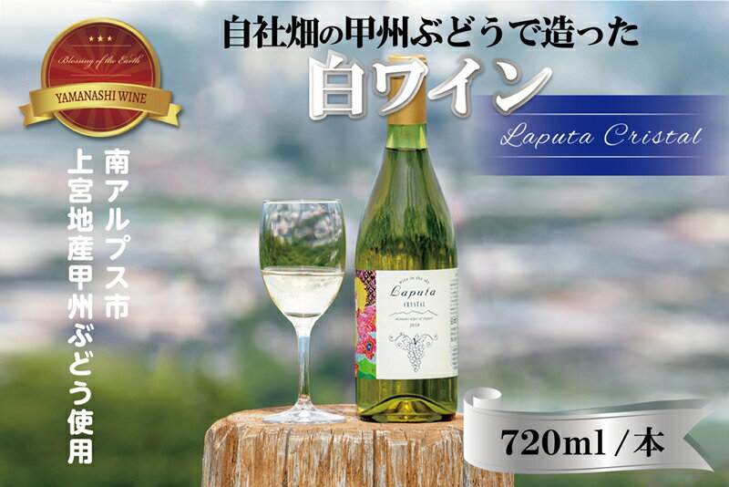 【ふるさと納税】 南アルプス天空舎の甲州ぶどうで醸す白ワインLaputaCRYSTAL ふるさと納税 白ワイン ワイン 甲州 甲州ぶどう 甲州種 葡萄酒 お酒 酒 おすすめ 山梨県 南アルプス市 送料無料 ALPAB018