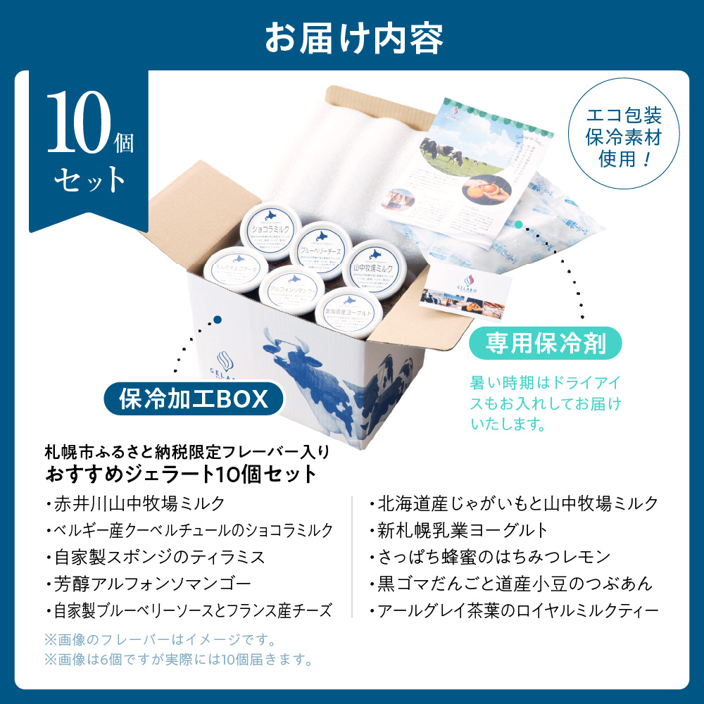 札幌市ふるさと納税限定フレーバー入りセット　10個