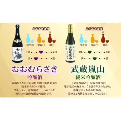 ふるさと納税 嵐山町 地酒4本セット　「吟醸酒」「純米吟醸」「本醸造」「辛口」[No5755-0310]