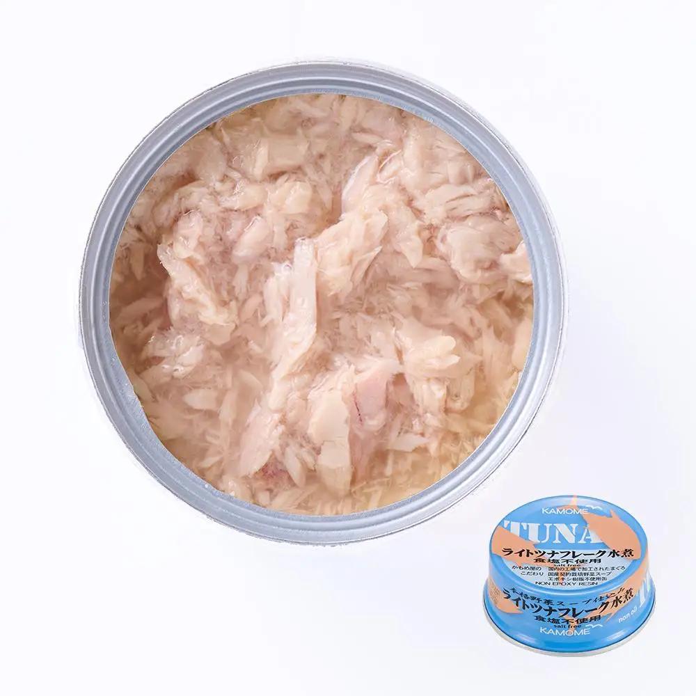 かもめ屋 ツナ缶 ライトツナフレーク 食塩不使用  水煮 36缶 国産 化学調味料不使用 増粘剤不使用 ツナ まぐろ 鮪 缶詰  加工食品