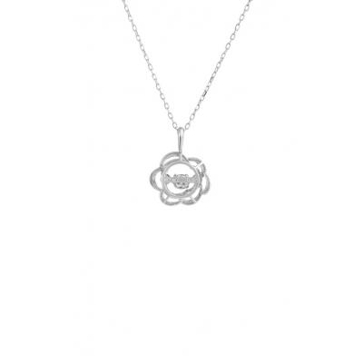 ふるさと納税 甲府市 ダンシングストーンダイヤペンダント(ネックレス)K10WG・0.05ct[D10-0066] |  | 01