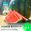 【ふるさと納税】大玉 尾花沢すいか 4L×2玉入り 2025年産 令和7年産 送料無料 スイカ 大石田