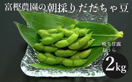 【令和6年産先行予約】 富樫農園の朝採りだだちゃ豆【8月下旬発送】2kg（500g×4袋）晩生甘露・おうら　A03-626