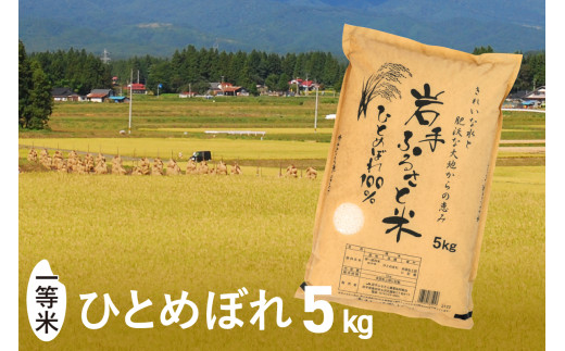 【新米】 3人に1人がリピーター! 令和7年産 一等米 5kg ひとめぼれ 「岩手ふるさと米」 白米 岩手県奥州市産  米 精米 お米 人気 【配送時期に関する変更不可】 [U0215]
