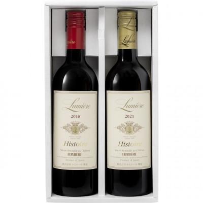 ふるさと納税 笛吹市 ルミエール　イストワール　赤白セット　750ml×2本　日本ワイン　ギフト