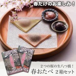 【美十】2つの桜の生八つ橋！春だけのお楽しみ！「春おたべ」2箱セット