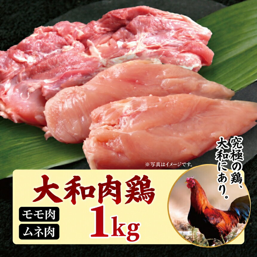 【ふるさと納税】大和肉鶏 もも肉 むね肉 大容量 1kgセット