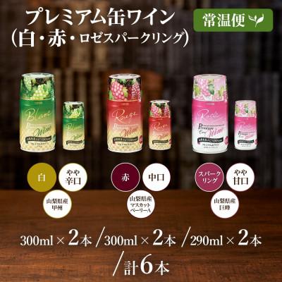 ふるさと納税 笛吹市 プレミアム缶ワイン 3種セット 計6本入 モンデ酒造 山梨県 笛吹市 |  | 03