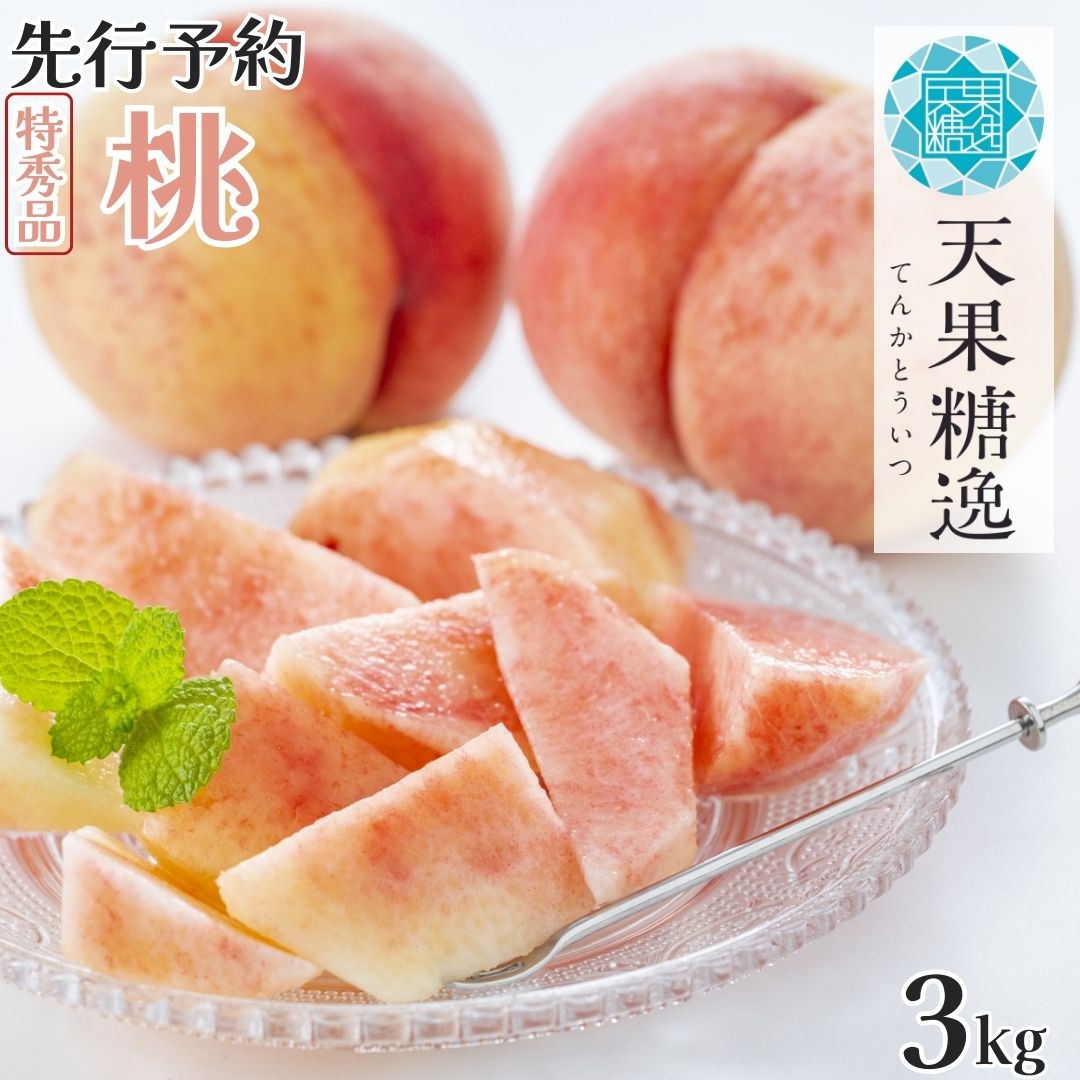【ふるさと納税】先行予約 桃 特秀品 約3kg 糖度13度以上を厳選 8~12玉 令和8年度 新潟県産 天果糖逸 [JAえちご中越]【014S057】