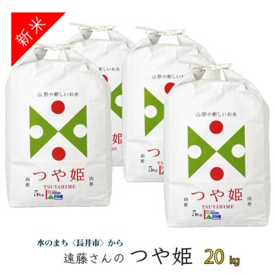 ふるさと納税 長井市 【令和8年産新米】【特別栽培米】遠藤さんの「つや姫」20kg(5kg×4袋)_A073(R8)-2
