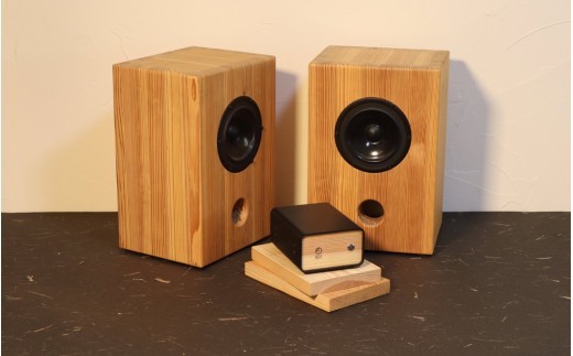 【Higo Beat】 Sugi5 ペアスピーカー Bluetoothアンプ付  小国杉 国産 木製 天然木 無垢材 スピーカー 音響 Bluetooth Higo Beat 熊本 阿蘇 南小国町 送料無料