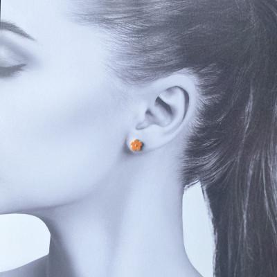 ふるさと納税 茅ヶ崎市 ArtOpus. イヤリング お花 オレンジ 湘南 茅ヶ崎市 陶磁器 アートギフト |  | 01