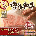 【ふるさと納税】訳あり!【A4～A5】博多和牛サーロインステーキセット　5kg(250g2枚×10p)(大牟田市)【配送不可地域：離島】【1560984】