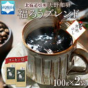 【ふるさと納税】 コーヒー ブレンド 豆 100g×2 珈琲 生豆 自家焙煎 ビター スペシャリティコーヒー 中挽き 粗挽き 細挽き 極細挽き ギフト 無地熨斗 熨斗 のし お取り寄せ グルメ 福ろう 天野珈琲 北海道 札幌市