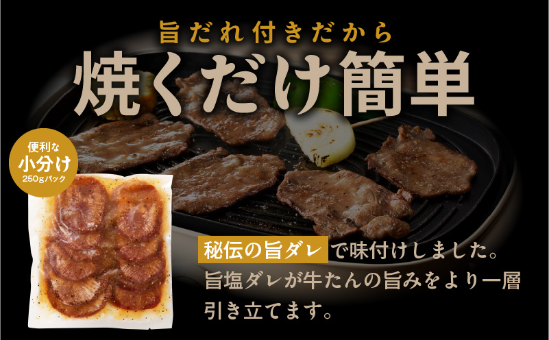 牛たん 食べ比べ 1kg 小分け 250g×4P 厚切り／スライス 焼肉用 訳あり サイズ不揃い【氷温熟成×旨ダレ】 mrz0062