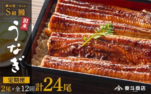 
            【定期便全12回】横山桂一さんのS級鰻　大2尾　×12回配送　計24尾
          