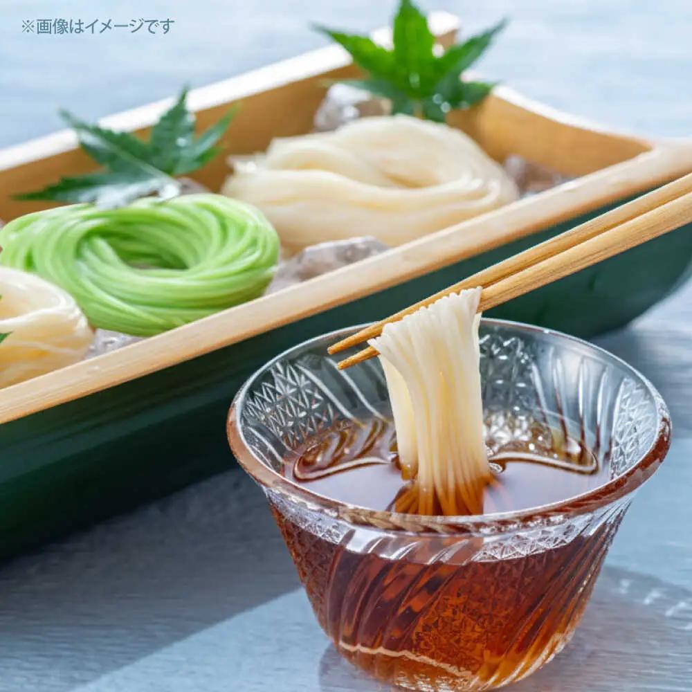 【まるで鍼のような繊細さ】鍼灸素麺 6束×2箱 / そうめん 麺 食べ比べ 乾麺 よもぎ / 南島原市 / 有限会社たなか物産[SDY031]