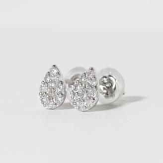 プラチナ　しずくダイヤモンドピアス　0.20ct　　BQ81