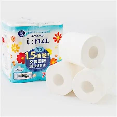 エリエール(イーナ) トイレットペーパー 1.5倍 75m シングル 8R×12パック(96個)【配送不可地域：離島・北海道・沖縄県】【1352856】