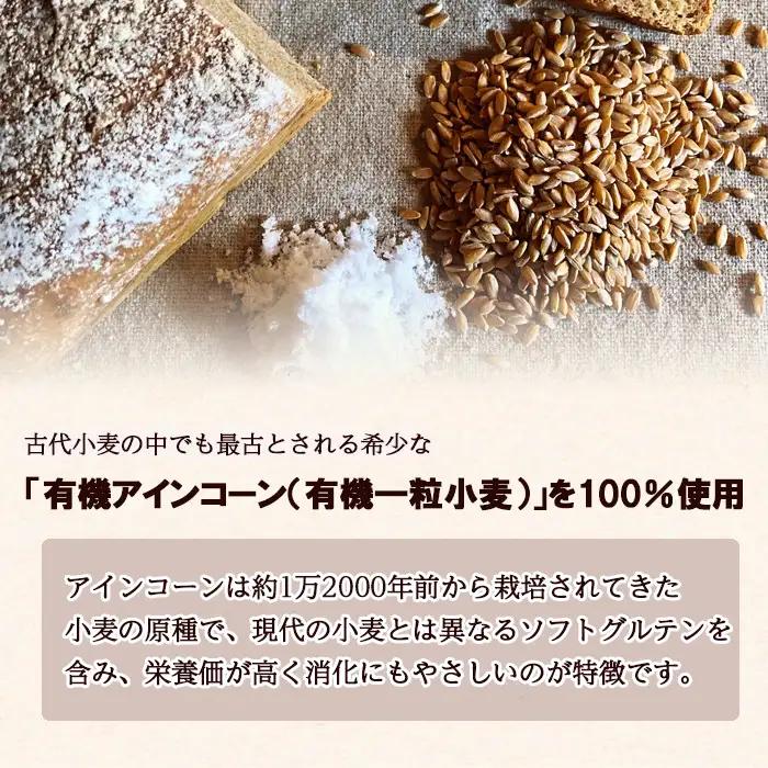 薪窯パン 有機アインコーン 2個 × 2ヶ月定期便 【 農家パン VERUM 】 ／ パン ぱん ブレッド ベーカリー 古代小麦 薪窯 薪窯焼き 薪窯焼 石窯パン 石窯 卵不使用 乳製品不使用 乳不使