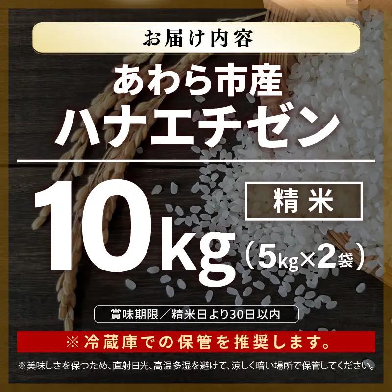 【先行予約】【令和8年産】ハナエチゼン 精米 10kg（農事組合法人イーノなかのはま100）お米 ※2026年10月より順次発送予定 [aw139-a002]