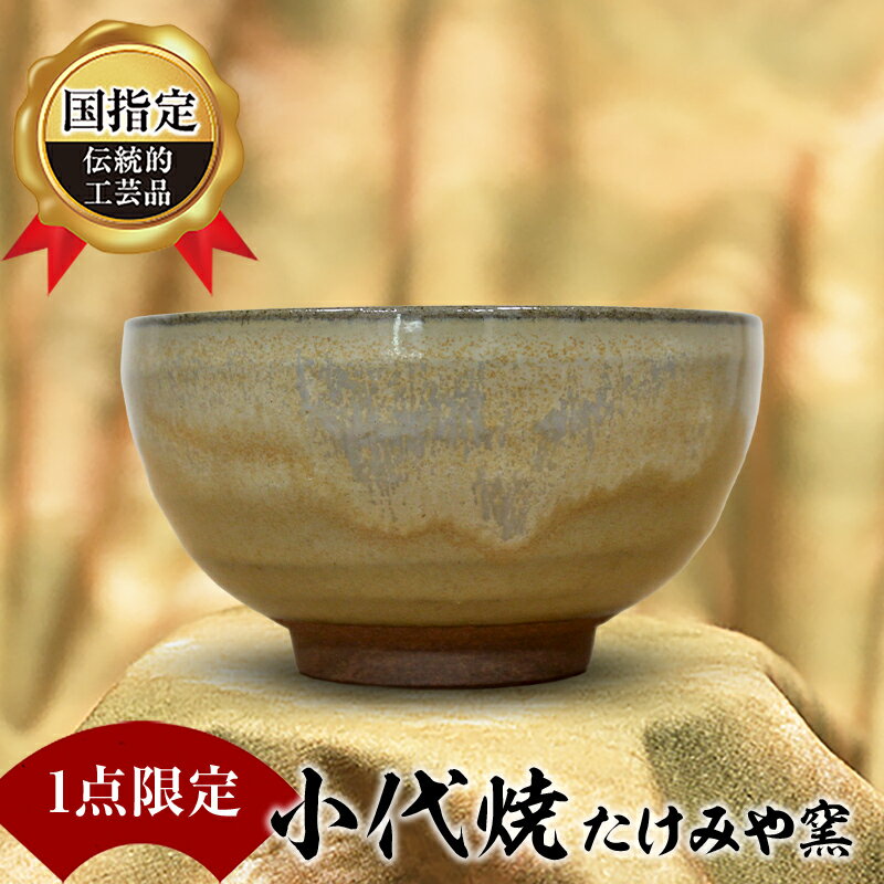 【ふるさと納税】＜1点限定＞国指定伝統的工芸品 小代焼 抹茶碗 たけみや窯 口径13cm×高さ6cm 工芸品 伝統 工芸 贈り物 ギフト FKK19-814